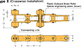Instalación transversal de la serie de cadenas de rodillos externos tipo paso doble con freno-2