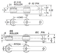 Cadenas transportadoras de rodillos-CADENA 1113R-COMÚN-2