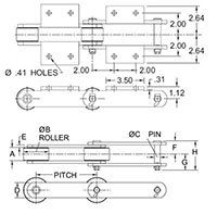 Cadenas transportadoras de rodillos---CADENA 627R---ADITAMENTO K2_2