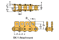 Acoplamiento para cadena transportadora Lambda de paso único-SK-1