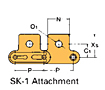 Acoplamiento de cadena transportadora Lambda de paso doble-SK-1