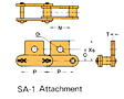 Double Pitch Attachment Chain SA-1