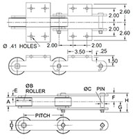 Cadenas transportadoras de rodillos---CADENA 607R---ADITAMENTO K2_2