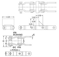 Acero soldado---Cadenas para molturación_CADENA WHX-124---ADITAMENTO RF2_2