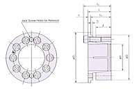 Dispositivo Power Lock serie AE de traba sin chaveta (pulg.)-2