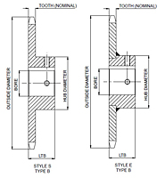 Ruedas dentadas (sprockets) con diámetro interior terminado-2