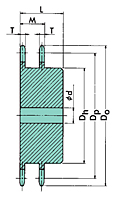 Rodas dentadas para corrente DOUBLE PLUS - 2