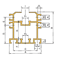Trilho guia de alumínio DOUBLE PLUS® - C20xxVRP-R4L
