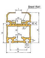 Trilho guia de alumínio DOUBLE PLUS® - C2080VRP-R3LS