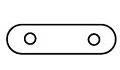 Placa de conexão de forma plana